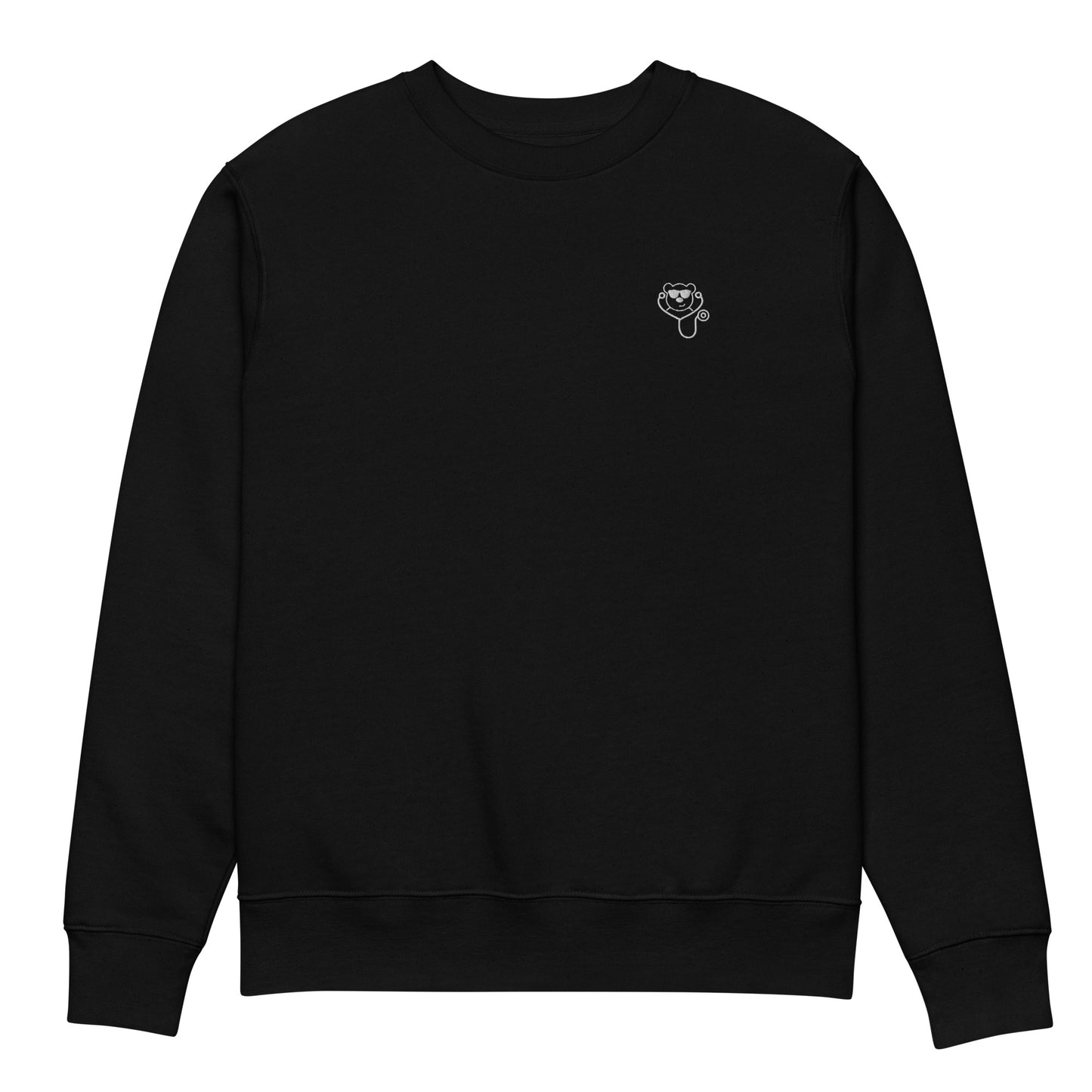 MedicBear Classic Embroidered Sweatshirt-Black