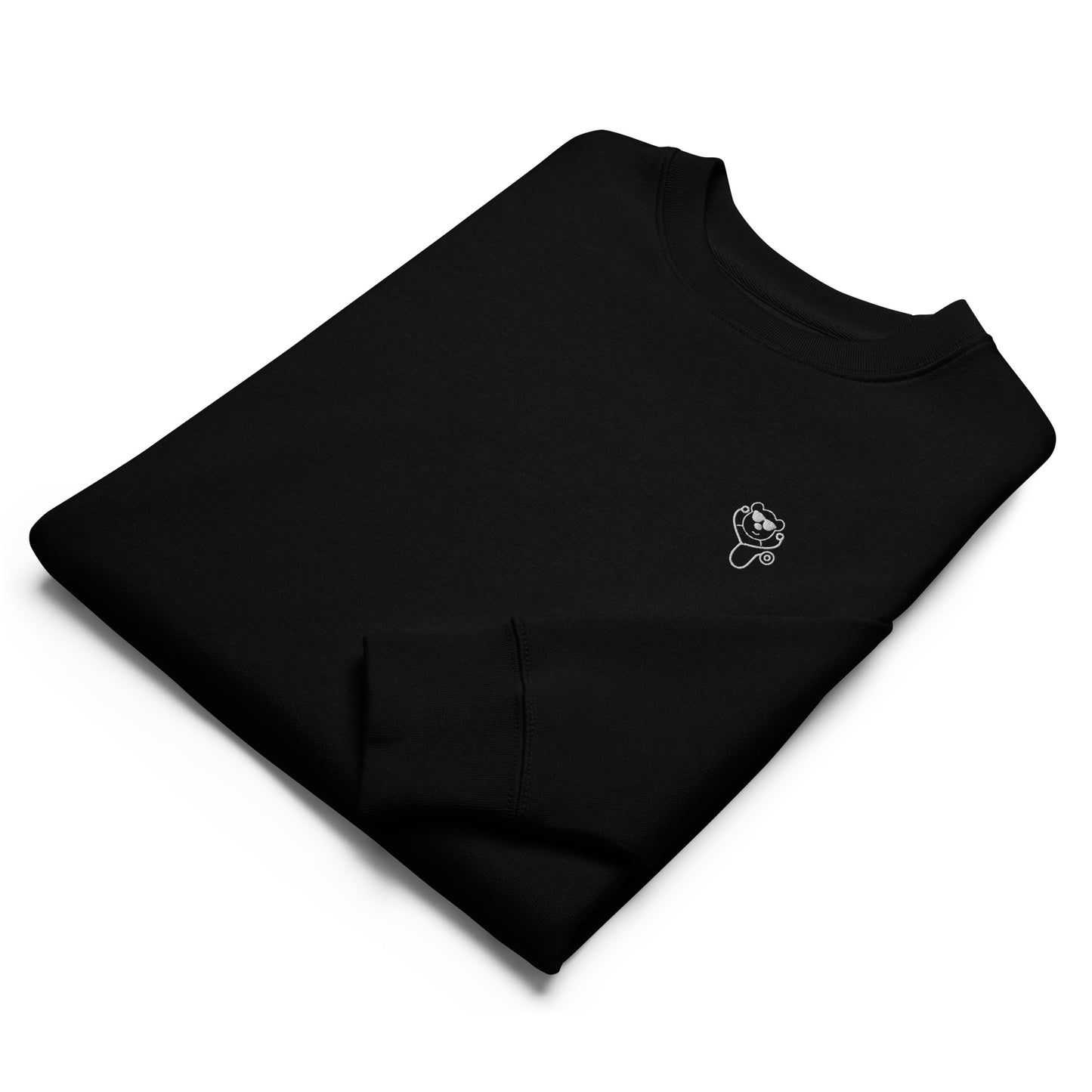 MedicBear Classic Embroidered Sweatshirt-Black