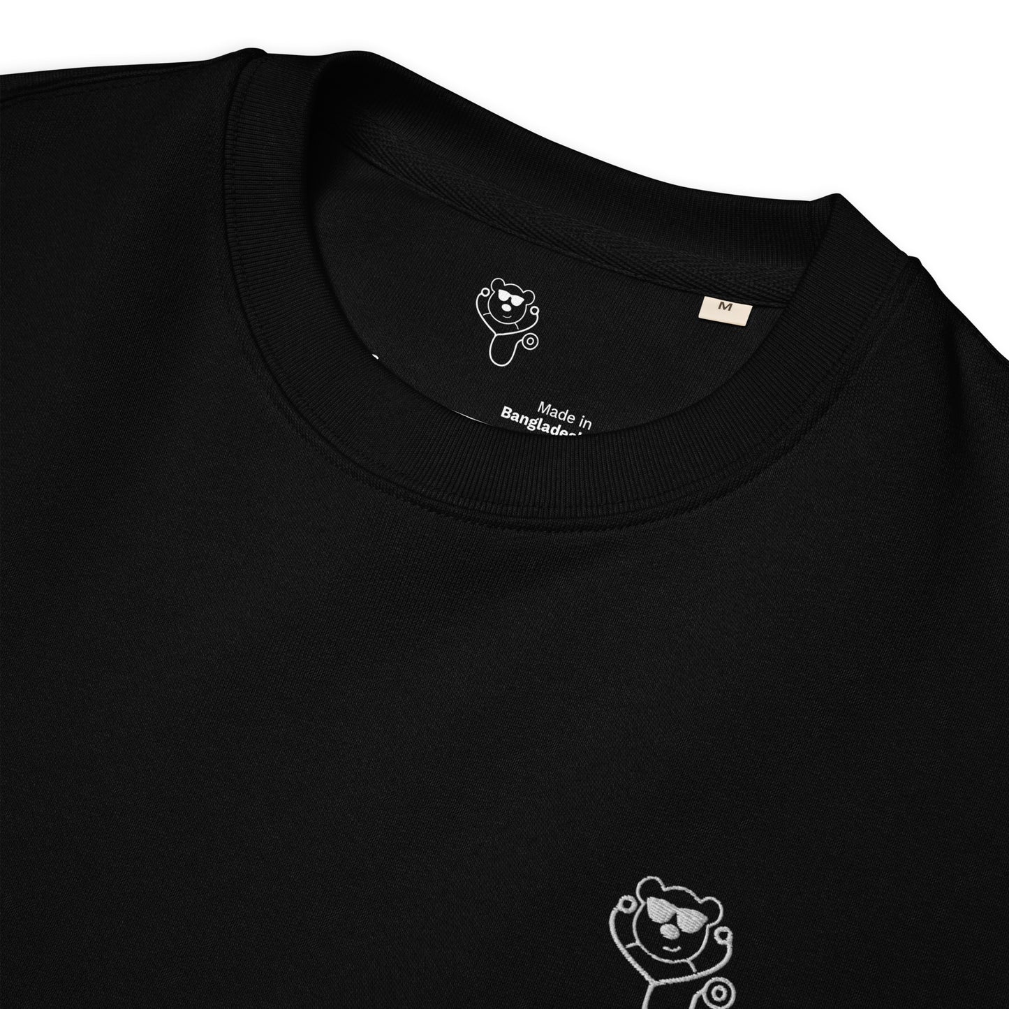 MedicBear Classic Embroidered Sweatshirt-Black