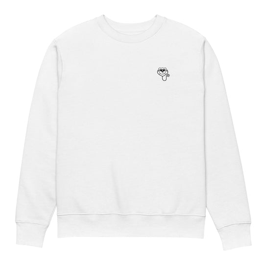 MedicBear Classic Embroidered Sweatshirt-White