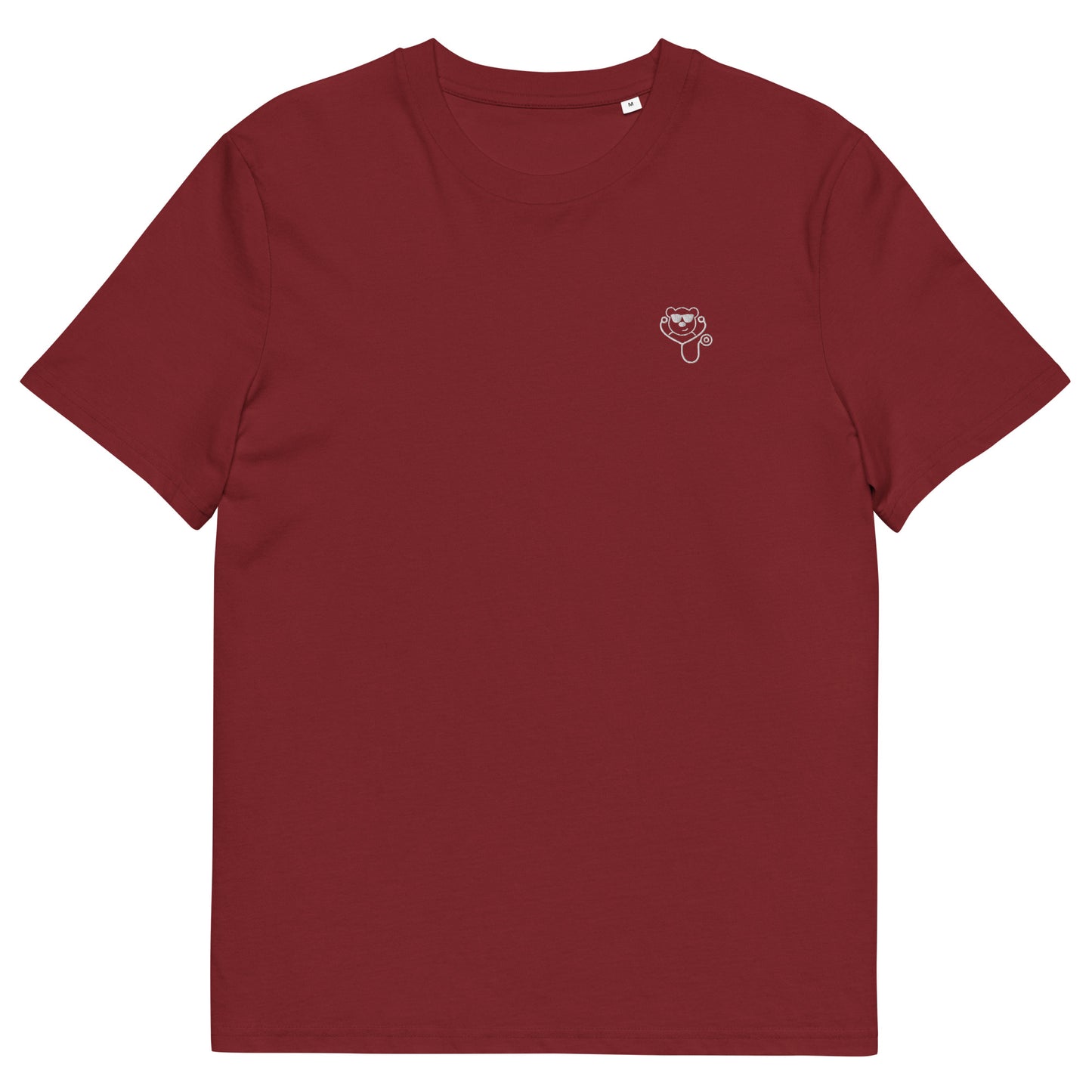 MedicBear Classic Embroidered T-shirt-Burgundy