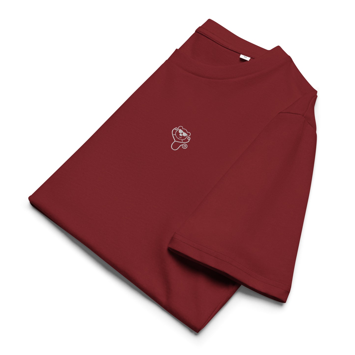 MedicBear Classic Embroidered T-shirt-Burgundy