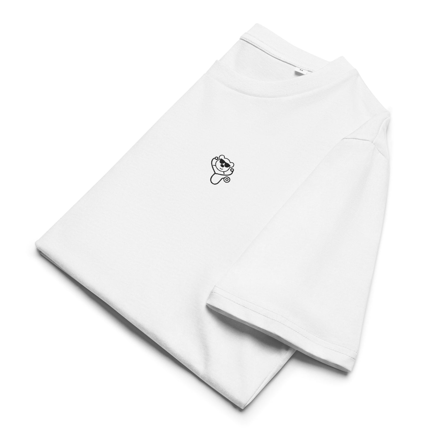 MedicBear Classic Embroidered T-shirt-White